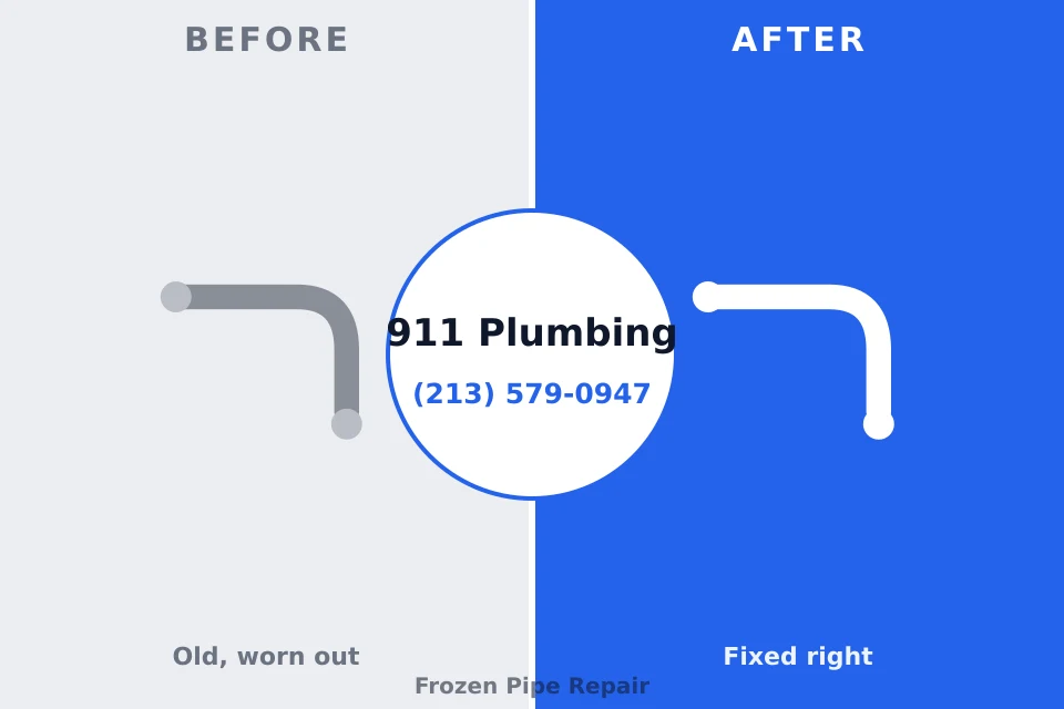 Before and after: plumbing repair Olton, TX